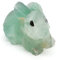 BAWHO Naturstein Reiki Kristall Kaninchen Form Heimdekoration Tier Sternzeichen Statue Rosenquarz Edelstein Schnitzerei Kunsthandwerk QINTINYIN (Color : Green Urine, Size : 50mm)