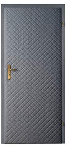 TapeOn - Türpolsterung zur Selbstmontage - Wärmedämmung Tür - Schalldämmung Haustür - Kälteschutz Winter und Ganzjährig, Schallschutz, Thermovorhang - BASIC SET, BxLxH 105x210x2 cm - Grau