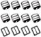 CiShow 12 Pcs Metal Ladder Lock Slider, Adjustable Zinc Alloy Buckle for Backpack Strap (2 Styles)