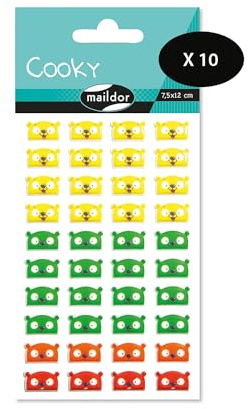 My Mandarine CY119Cpack 10 Bogen 3D Stickers Cooky (400 Stickers) Bär