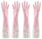 KOMUNJ 2 guantes de doble boca ancha de una sola capa, guantes de cocina impermeables, guantes de goma largos antideslizantes, guantes de goma antideslizantes, lavaplatos, productos de limpieza, ropa