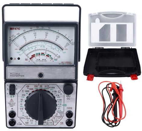 Risegun Multimetro Analogico, Multitester a Puntatore Cicalino Anti-combustione Ad Alta Precisione Multimetro Puntatore Analogico Amp Volt Ohm Tester di Tensione