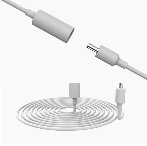 10ft Power Extension Cable for Echo Pop and Echo Dot (3rd Gen),Echo Dot (4rd Gen), Echo Dot (5rd Gen),Echo Show 5(2nd Gen),Prevents loosening,Prevents electric shock,IP53 Waterproof(White)
