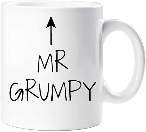 kisoyo Mr Grumpy Mug Husband Dad Uncle Boyfriend Grandpa Grandad Gift Cup Ceramic Fathers Day Novelty 11oz Ceramic Coffee Mug Tea Cup