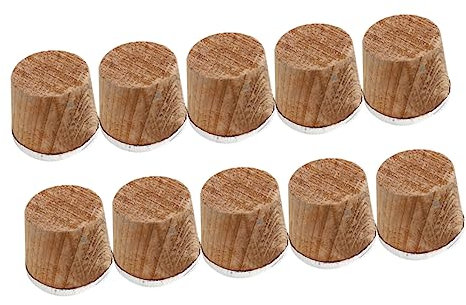 Mikinona 10er-Pack Flaschenverschlüsse aus Holz Ersatz für Wasserkocher-Korken sicherer Flaschendeckel-Verschluss Haushaltsbedarf Größe L normaler Stil