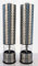 Buckingham Electric Salt and Pepper Mills Set Premium Stainless Steel Ceramic Grind Soft Touch Push Button Battery Operated Adjustable Spices Grinders Mechanism