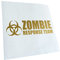 Kiwistar - Autoaufkleber - Gold - 20x6cm Zombie Response Team - Heckscheibe Auto Aufkleber wetterfest für Kfz LKW Mofa Truck - Sticker außen selbstklebend Tuning Zubehör für Fenster Fahrzeug Scheibe