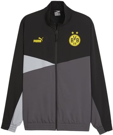 PUMA BVB Dortmund Woven Freizeitjacke schwarzgraugrau, M Unisex