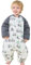 Chilsuessy Baby Winterschlafsack Schlafsack mit Füssen kleine Kinder Ganzjahres Winter Schlafsack Schlafanzug für Jungen und Mädchen,abnehmbar Ärmel, Panda/2.5 Tog, 80/Baby Höhe 90-100cm