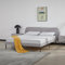 [en.casa] Bett Porvoo 160 x 200 cm Doppelbett Bettgestell mit Kopfteil Bezug aus Textil Holzbett max. 220 kg Polsterbett mit Lattenrost Grau