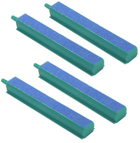 Gosknor 4uds Piedra Difusora de Aire Acuario, 10cm Piedra Burbujas Cuadrada Arena con Base Plástico para Acuario Difusor Oxígeno Accesorios Bomba Aire para Pecera Cubo Hidropónico