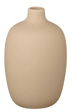 blomus Vase -CEOLA- | Blumenvase aus Keramik | 8Ø x 13H cm | Farbe Amber Brown | Dekovasen & Wohnaccessoire