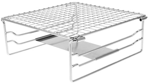 BESPORTBLE Robuster Grill-Warmhalterost Aus Edelstahl Mit Praktischen Beinen – Idealer Mini Grillrost Für Outdoor-Aktivitäten Rucksackreisen Picknick Und BBQ Spaß