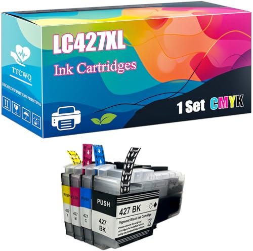LC427XL Ink Cartridges Compatible with Brother MFC-J5955DW MFC-J6955DW MFC-J6957DW MFC-J6959DW Printers, High-Yield Ideal for High-Volume Printing (1 Set)