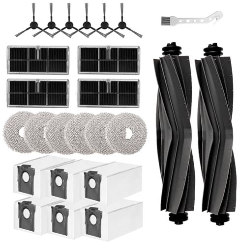 Kit di Accessori Compatibile con Dreame L10s Pro Ultra Heat/L10s Ultra Gen 2/X30 Ultra/MOVA E30 Ultra Robot Aspirapolvere 2 Spazzola Principale 6 Spazzole Laterali 4 Filtro 6 Mop 6 Sacchetti Polve
