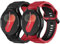 Fullmosa Bracelet de montre en silicone sport 20 mm pour homme femme Compatible avec Samsung Galaxy Watch 7/6/5/5/4 40 mm/44 mm/5 Pro 45 mm/6 Classic 43 mm 47 mm/4 Classic 42 mm,Noir+Rouge/Rouge+Noir