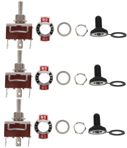 Alipis 4juegos Interruptores Palanca Coche Resistente Vías Con Tapa Para Autos y Barcos