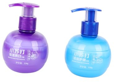 TOVINANNA Bottles Press Baking Soda Toothpaste Fruity Flavor Blueberry and Passion Fruit for Dental Care