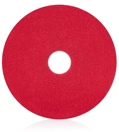 Bodenpads dick Rot 17 Zoll (Ø 432 mm) – 5er Set Reinigungspads für Einscheibenmaschine – Für Reinigung, Sprühreinigung & Polieren – abwaschbar & langlebig