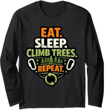 Manger Sommeil Grimper Arbres Répéter Arboriculteur Soins Arboriculteurs Manche Longue