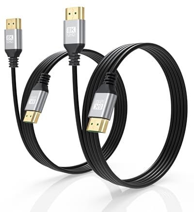 Cavo HDMI sottile 8K, 1,2 m, 48 Gbps ultra veloce, cavo HDMI 2.1 supporta VRR, ALLM, eARC, HDCP2.3, Dolby Atmos & DTS:X, HDR10+ per TV, monitor, computer, laptop, proiettore, PS5, Xbox