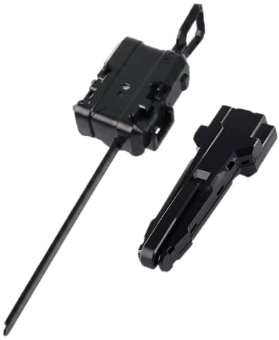 WUMZIRA Set 2 Pezzi Lanciatore X e Impugnatura, Lanciatore a Corda Grande Professionale con Grip per Trottole Serie X, Accessori per Battaglie X, Nero
