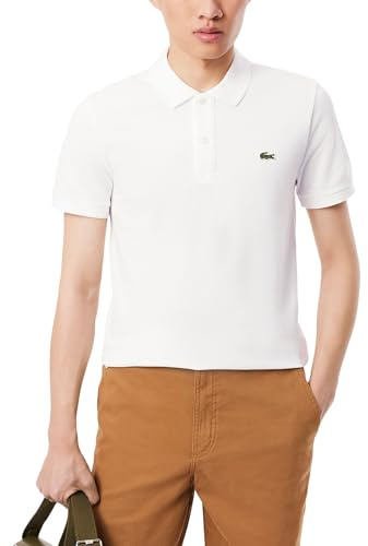 Lacoste Men's Slim Fit L.12.12 Piqué Polo Shirt, White, 4X-Large