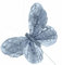 Corsage Creations – 10 cm Glitzer Schmetterlinge – Silber (12 pro Pk, auf eine 20 cm Draht)