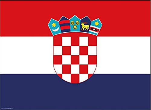 Tischsets | Platzsets aus Premium Papier - Kroatien Flagge - 10 Stück - hochwertige Tischdekoration 44 x 32 cm ideale Dekoration für kroatische Partys oder Mottoabende