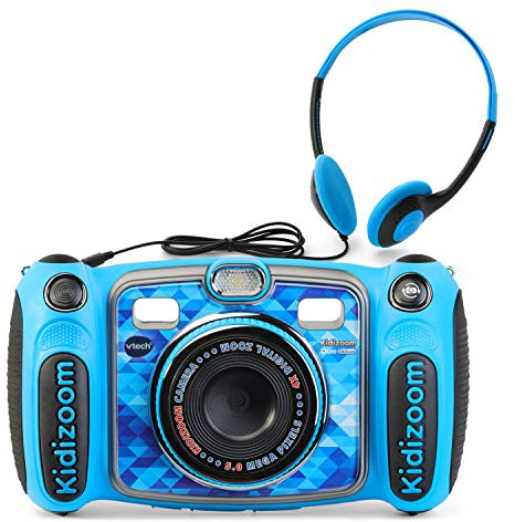 VTech Kidizoom Duo 5.0 Deluxe Cámara Selfie Digital Reproductor MP3 Auriculares, Azul