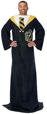 Northwest Hufflepuff Hogwarts-Uniform-Überwurfdecke mit Ärmeln, 122 x 180 cm, Harry Potter