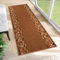 TAPISO Anti Rutsch Teppich Läufer rutschfest Brücke Meterware Modern Hellbraun Braun Vierecke Figuren Design Flur Küche Wohnzimmer 100 x 600 cm