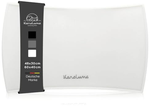 KaraLuna Premium Silikon Napfunterlage (60 x 40 cm, Transparent, Kurvig)