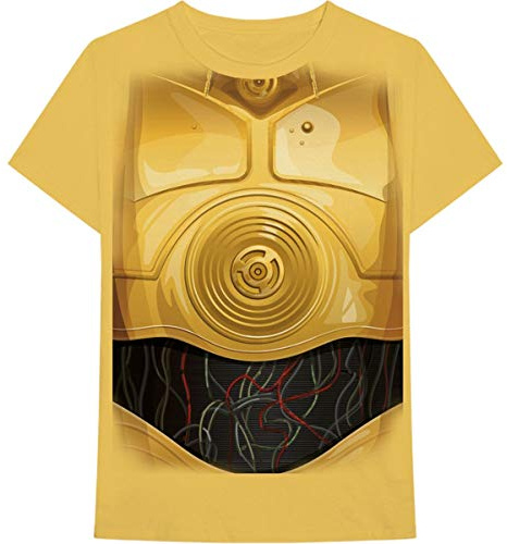 T-Shirt # M Unisex Yellow # C-3po Chest