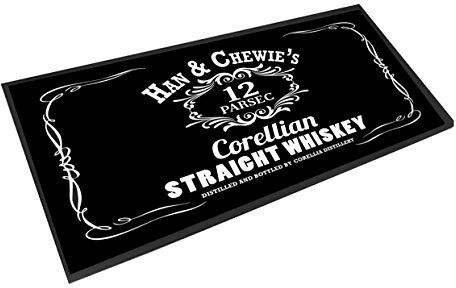 Artylicious Han & Chewie's Corellian Whiskey Bar Matte Läufer Thekenmatte (Schwarz, Gummi, BAR_TOOL_SET, Barmatte, 10363131)