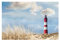 Bilderwelten Vlies Fototapete Strand Leuchtturm in den Dünen Tapete Premium 190x288cm