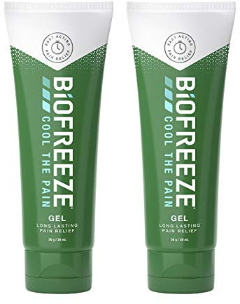 Biofreeze Cooling Gel, 29.5ml X 2, Pain Relieving Gel, Joint Pain Relief, Muscle Rub Pain Relief, Knee Pain, Neck Pain, Long Lasting, Easy To Use, Muscles, Bones And Joints, Pain and Fever