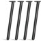 [HLC] Lot De 4 Pieds De Table Ronds - Style Scandinave, Design Moderne Minimaliste Idéal Pour Tables et Bureaux [71cm,Noir]