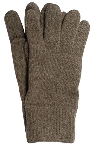 FosterNatur, Herren Handschuhe/Fingerhandschuhe, 100% Wolle extrafine (9,5, Elk)