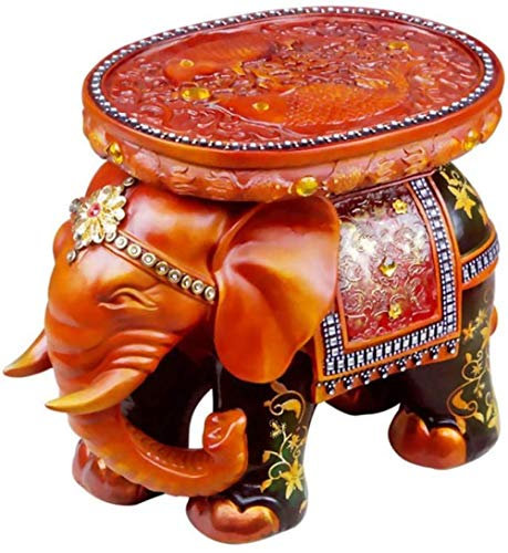 -Stools Double fish carving elephant shoe bench stool footstools ottoman/hand carved hollow pattern/rhinestone decoration/Plant Stand Corner Shelves 46cm*25cm*35cm-Green Applique_46cm*25cm*35cm U
