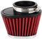 Morsetto per Moto sul Filtro dell'Aria Testa a Fungo Filtro Aria Motore Filtro Aria Motore Ovale ad Alto Flusso Conico per Moto Filtro Aria Motore Rosso (51MM)