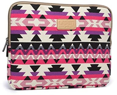 fdsmall 12 Inch Laptop Bag - Waterproof Neoprene Laptop Sleeve Case - Notebook Case Bag for Acer/Asus/Dell/Lenovo/HP/Samsung (Geometric Hot Pink)