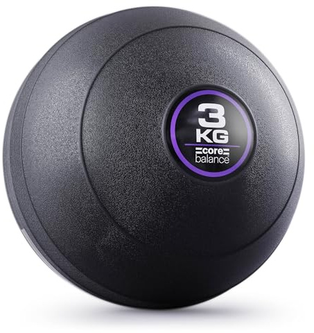 Core Balance Slam Ball No Bounce Medicine Exercise Ball Heavy Duty PVC for Strength Training (3kg / 5kg / 8kg / 10kg)