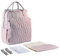 SONARIN Multifunktion Stylische Baby Wickelrucksack Wickeltasche,Großer Kapazität Wasserdicht Babytasche Wickeltasche Rucksack Reisetasche mit Wickelunterlage & Kinderwagen Haken(Lila)