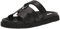 Steve Madden Damen Mayven Schiebe-Sandalen, Schwarz Leder, 40 EU