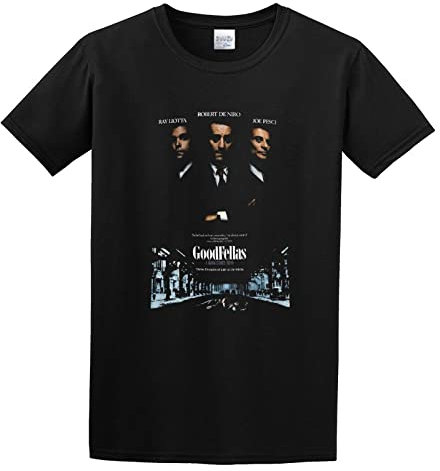 Goodfellas V1 Martin Scorsese Movie Film Poster 1990 Black Cotton Tee Large