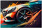 Printonia Wand Bild 120x80cm Mercedes-Benz AMG auf Leinwand Pop Art Auto Bilder Büro Deko Dekoration Wandbild Kunstdruck