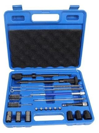 US PRO Tools 21pc Injector Seat & Glow Plug Shaft Maintenance Set Reamers 5645