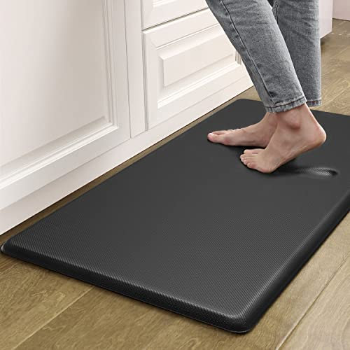 Artnice Kitchen Mat, Anti-Fatigue Floor Mat, Cushioned Comfort Standing Mat, Non Slip Kitchen Rugs for Office Home (44x71cm,Black)