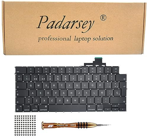 Pardarsey Teclado español ESPAÑOL de repuesto compatible para MacBook Air M2 Retina de 13,6 pulgadas A2681 2022 azul oscuro (medianoche) año teclado + tornillos + destornillador